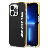 AMG iPhone 14 Pro Kuori Logolla Musta Keltainen