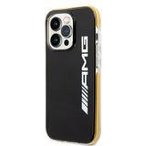 AMG iPhone 14 Pro Max -kuori logolla, musta-keltainen