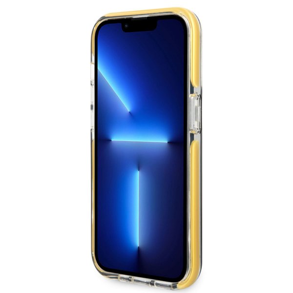 AMG iPhone 14 Pro Max -kuori logolla, musta-keltainen