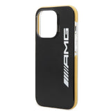 AMG iPhone 14 Pro Kuori Logolla Musta Keltainen