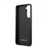 AMG Samsung Galaxy S21 FE Kuori Nahka Raidallinen Hiilikuitu Musta