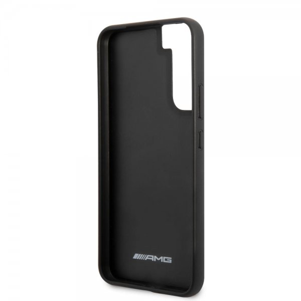 AMG Samsung Galaxy S22 Plus Kuori Nahkainen Raita Hiilikuitu Musta