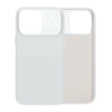 iPhone 16 Pro Max Kuori Silikoni Kamerasuoja MagSafe Valkoinen