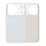 iPhone 17 Pro Max Kuori Silikoni Kamerasuoja MagSafe Valkoinen