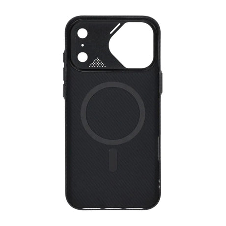 iPhone 17 Pro Max Kuori hiilikuitukuvio MagSafe Musta