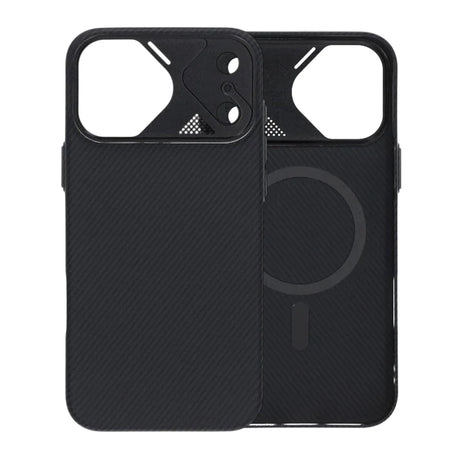 iPhone 17 Pro Max Kuori hiilikuitukuvio MagSafe Musta