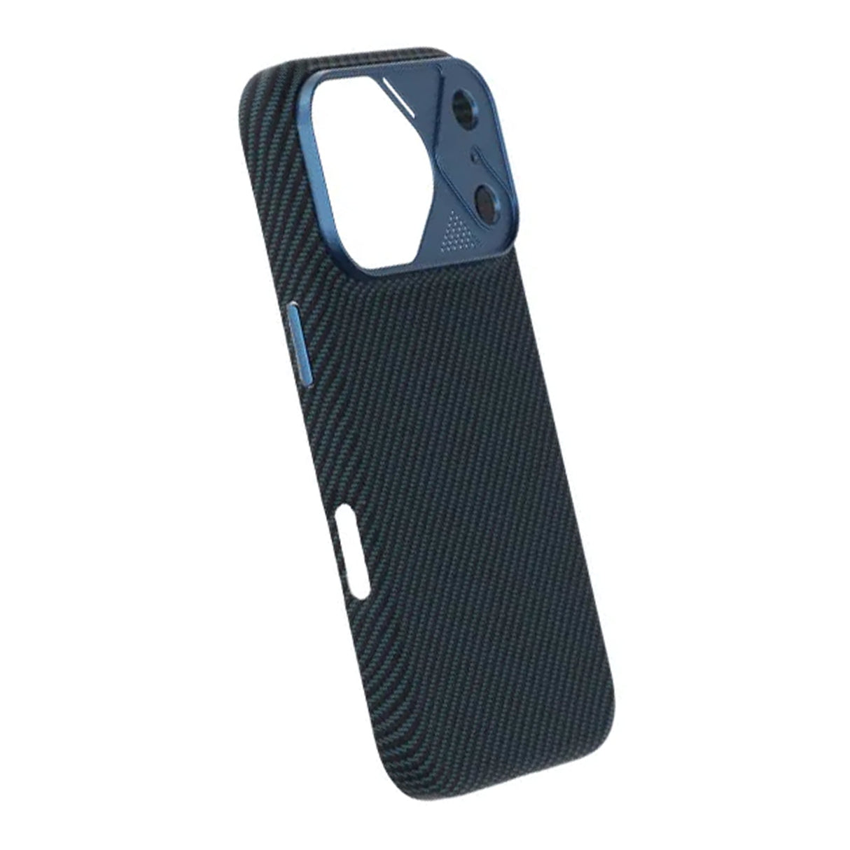 iPhone 17 Pro Max Kuori hiilikuitukuvio MagSafe Sininen