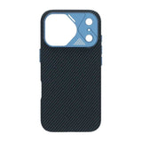 iPhone 17 Pro Max Kuori hiilikuitukuvio MagSafe Sininen