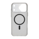 iPhone 17 Pro Max Kuori hiilikuitukuvio MagSafe Hopea