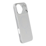 iPhone 17 Pro Max Kuori hiilikuitukuvio MagSafe Hopea