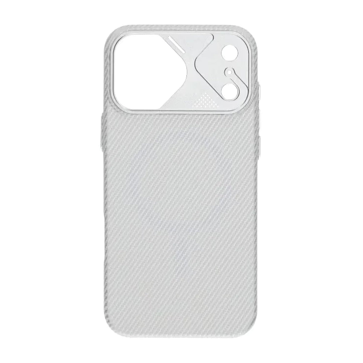 iPhone 17 Pro Max Kuori hiilikuitukuvio MagSafe Hopea