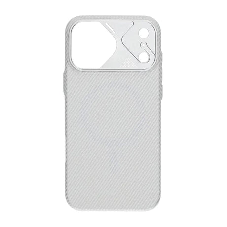 iPhone 17 Pro Max Kuori hiilikuitukuvio MagSafe Hopea