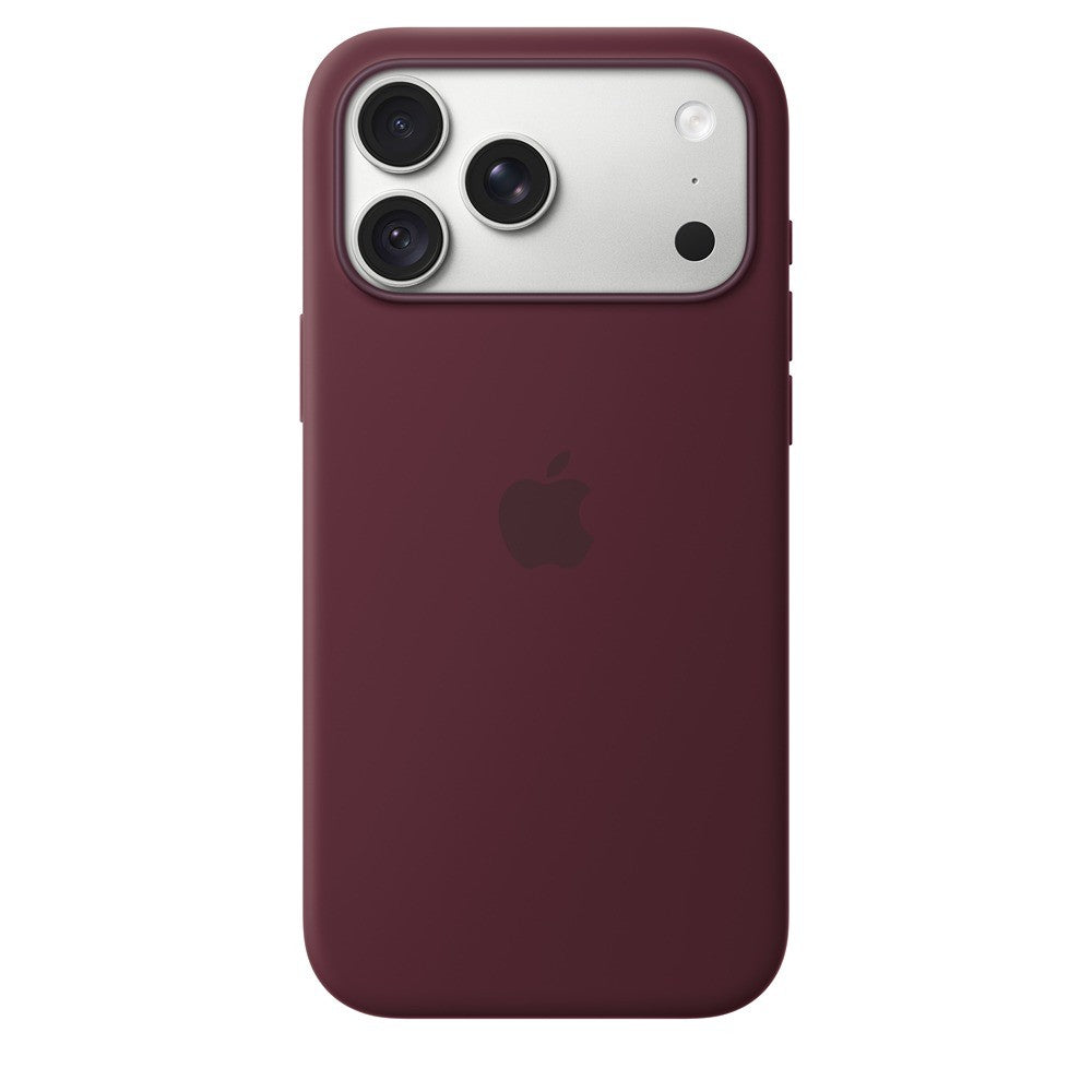 Apple Alkuperäinen iPhone 18 Pro Max Kuori silikonikotelo MagSafe Viininpunainen