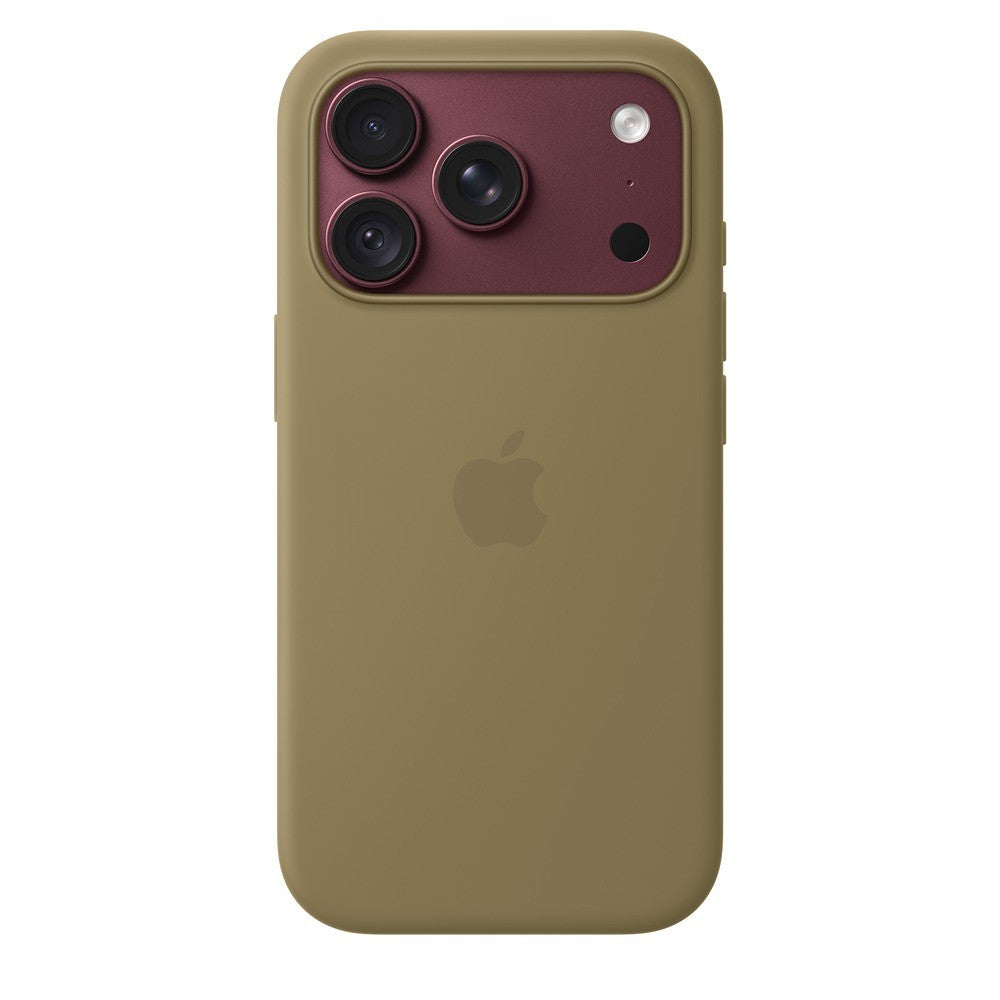 Apple Alkuperäinen iPhone 18 Pro Kuori silikonikotelo MagSafe Oliivi