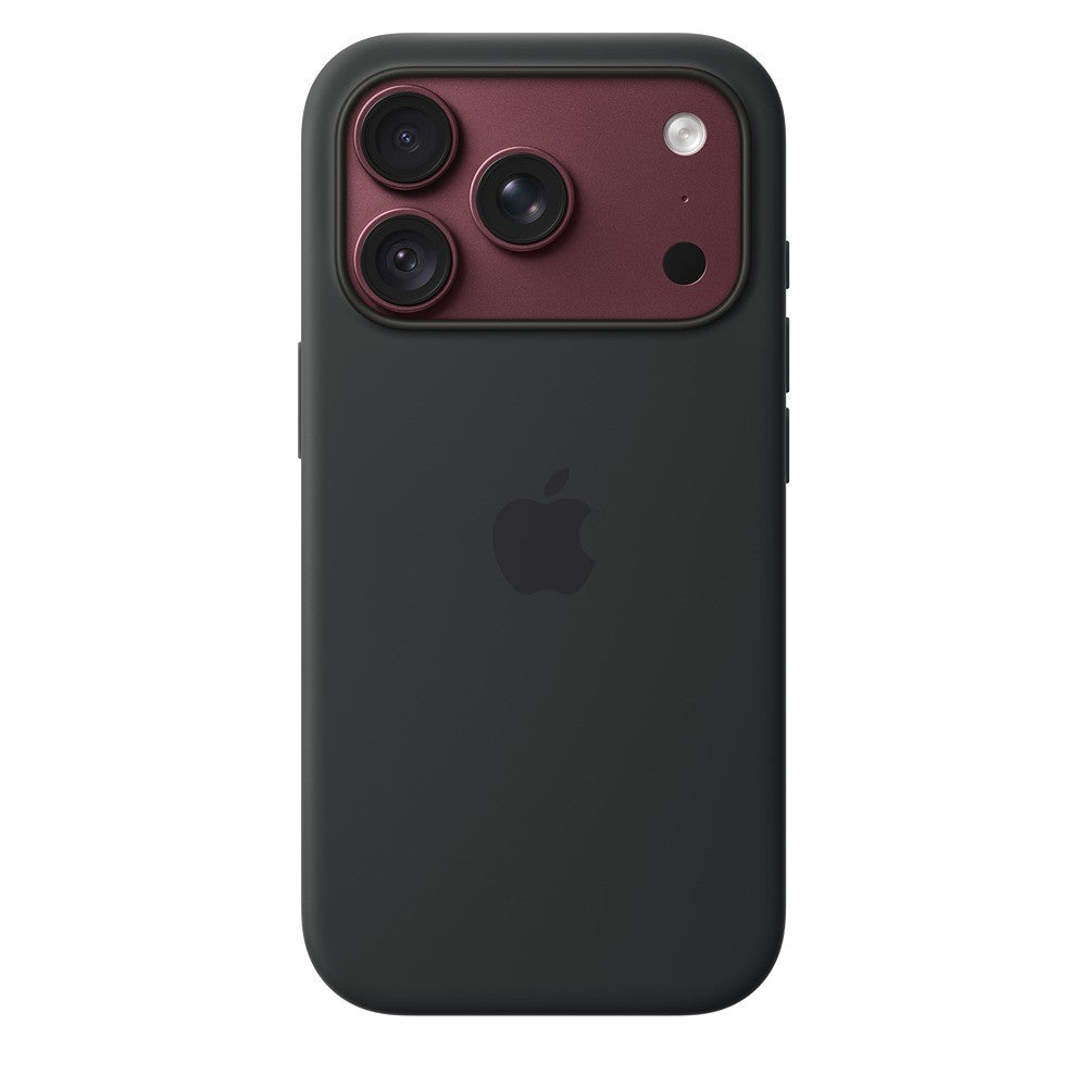 Apple Original iPhone 18 Pro Kuori Silicone Case MagSafe Musta