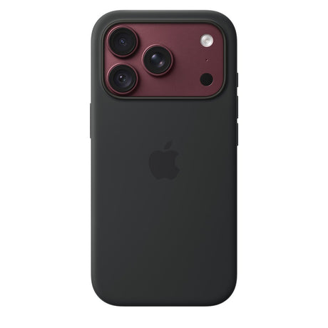 Apple Original iPhone 18 Pro Kuori Silicone Case MagSafe Musta