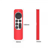 Apple TV 4K 2021/Apple TV kaukosäädin (gen 2) Kuori Silikoni Punainen