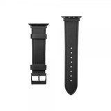 Fixed Apple Watch 38/40/41/42mm ranneke nahkaranneke musta
