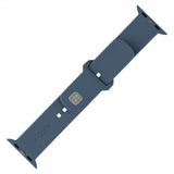 Kiinteä Apple Watch 38/40/41/42mm ranneke silikoni Sporty Strap vaaleansininen