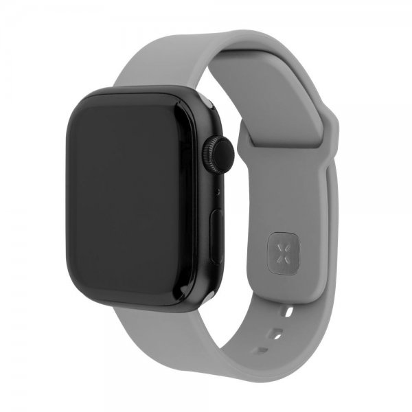 Kiinteä Apple Watch 38/40/41/42mm ranneke silikoni urheilullinen hihna harmaa