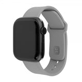 Kiinteä Apple Watch 38/40/41/42mm ranneke silikoni urheilullinen hihna harmaa