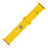 Kiinteä Apple Watch 38/40/41/42mm ranneke Silikoni Sporttihihna Keltainen