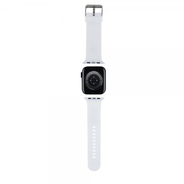 Karl Lagerfeld Apple Watch 38/40/41/42mm ranneke kumi NFT Choupette valkoinen