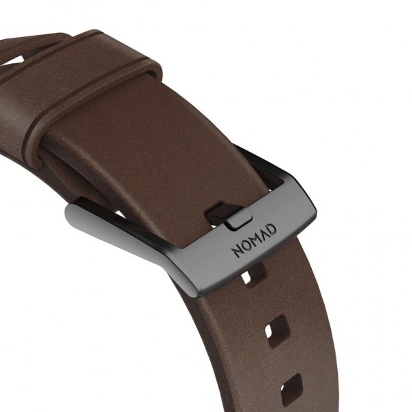 Nomad Apple Watch 38/40/41/42mm ranneke Modern Band Black Hardware Rustic Brown