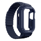Apple Watch 40/41mm Ranneke kuorella Silikoni Magneettisuljin Sininen