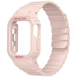 Apple Watch 40/41mm Ranneke kuorella Silikoni Magneettisuljin Vaaleanpunainen