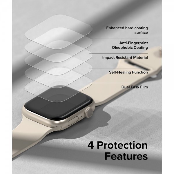 Ringke Apple Watch 40/41mm Näytönsuoja Dual Easy Film 3-pakkaus