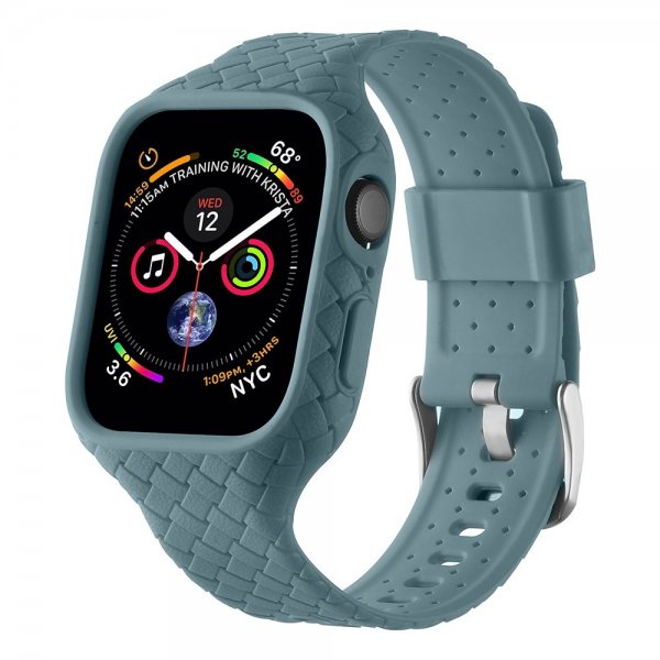 Apple Watch 41mm Ranneke kudottu tekstuuri Vihreäsininen