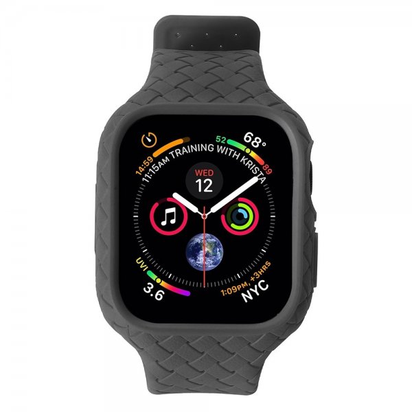 Apple Watch 41mm Ranneke kudottu tekstuuri Musta