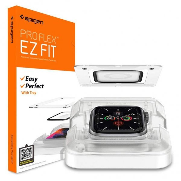 Spigen Apple Watch 41 mm -näytönsuoja ProFlex EZ Fit 2-pakkaus