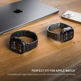 Korjattu Apple Watch 42/44/45/46mm ranneke titaaniranneke musta