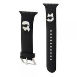 Karl Lagerfeld Apple Watch 42/44/45/Apple Watch Ultra ranneke Rubber NFT Karl & Choupette musta
