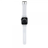 Karl Lagerfeld Apple Watch 44/45/46mm/Apple Watch Ultra -ranneke, kumi, NFT Karl & Choupette, valkoinen