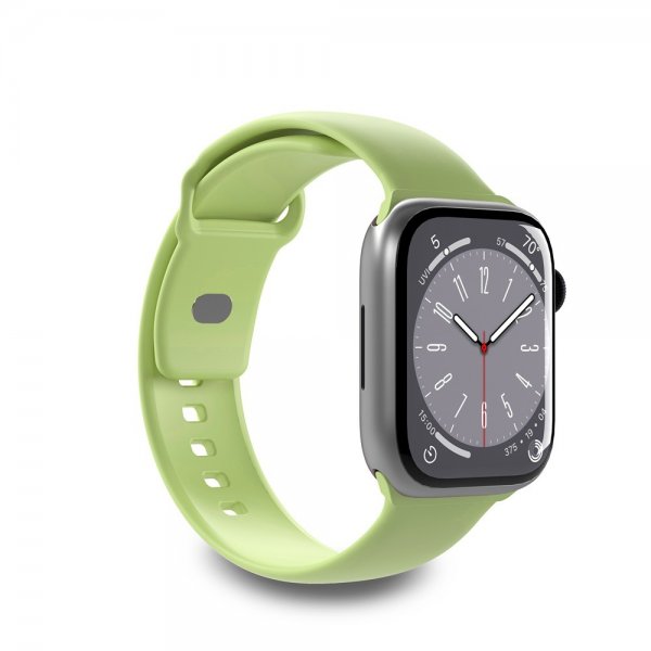 Puro Apple Watch 44/45/46mm/Apple Watch Ultra -ranneke ICON Silicone Band, Matcha Green