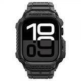 Spigen Apple Watch 42mm (sarja 10/11) Rugged Armor Pro 2 ranneke Mattamusta