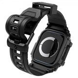 Spigen Apple Watch 42mm (Series 10/11) ranneke ja suojakuori Rugged Armor Pro Matte Black