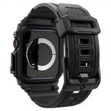Spigen Apple Watch 42mm (Series 10/11) ranneke ja suojakuori Rugged Armor Pro Matte Black
