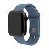 Apple Watch 44/45/46mm ranneke silikoni sporttiremmi vaaleansininen