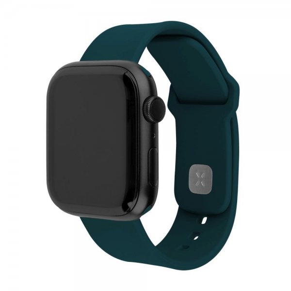 Fixed Apple Watch 44/45/46mm ranneke silikonia, urheilullinen, tummanvihreä