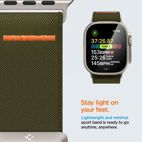 Spigen Apple Watch 44/45/46mm/Ultra 49mm ranneke Lite Fit Ultra Khaki