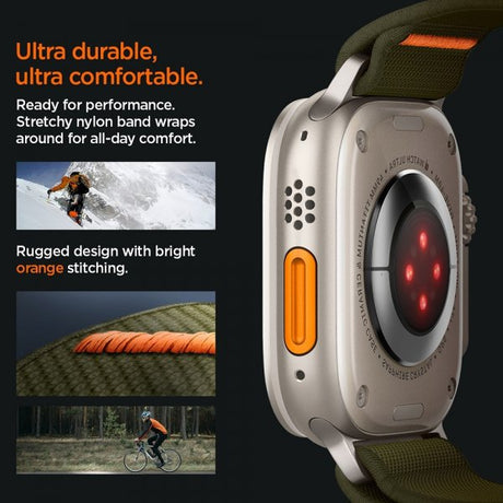 Spigen Apple Watch 44/45/46mm/Ultra 49mm ranneke Lite Fit Ultra Khaki