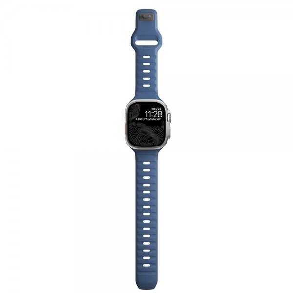 Nomad Apple Watch 44/45/46mm/Ultra 49mm ranneke Sport Band Naval Blue