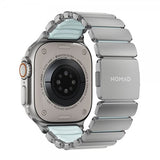 Nomad Apple Watch 44/45/46mm/Ultra 49mm ranneke Stratos Band Natural Icy Blue Glow