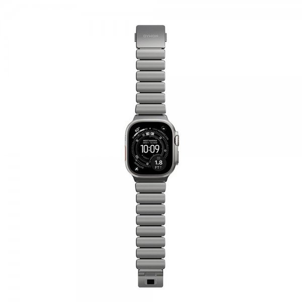 Nomad Apple Watch 44/45/46mm/Ultra 49mm ranneke Stratos Band Natural Musta