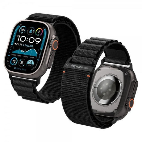 Spigen Apple Watch 44/45/46mm/Ultra 49mm ranneke WBF1 Musta