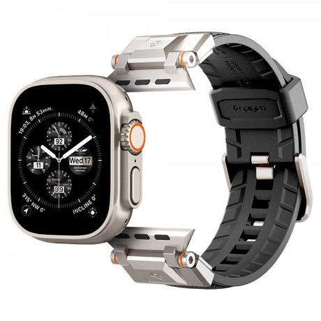 Spigen Apple Watch 44/45/46mm/Ultra 49mm ranneke DuraPro Armor, musta